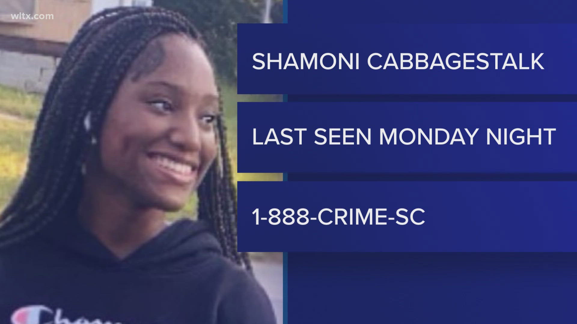 Sumter Police are searching for Shamoni Cabbagestalk, 15, who was last seen Monday. 