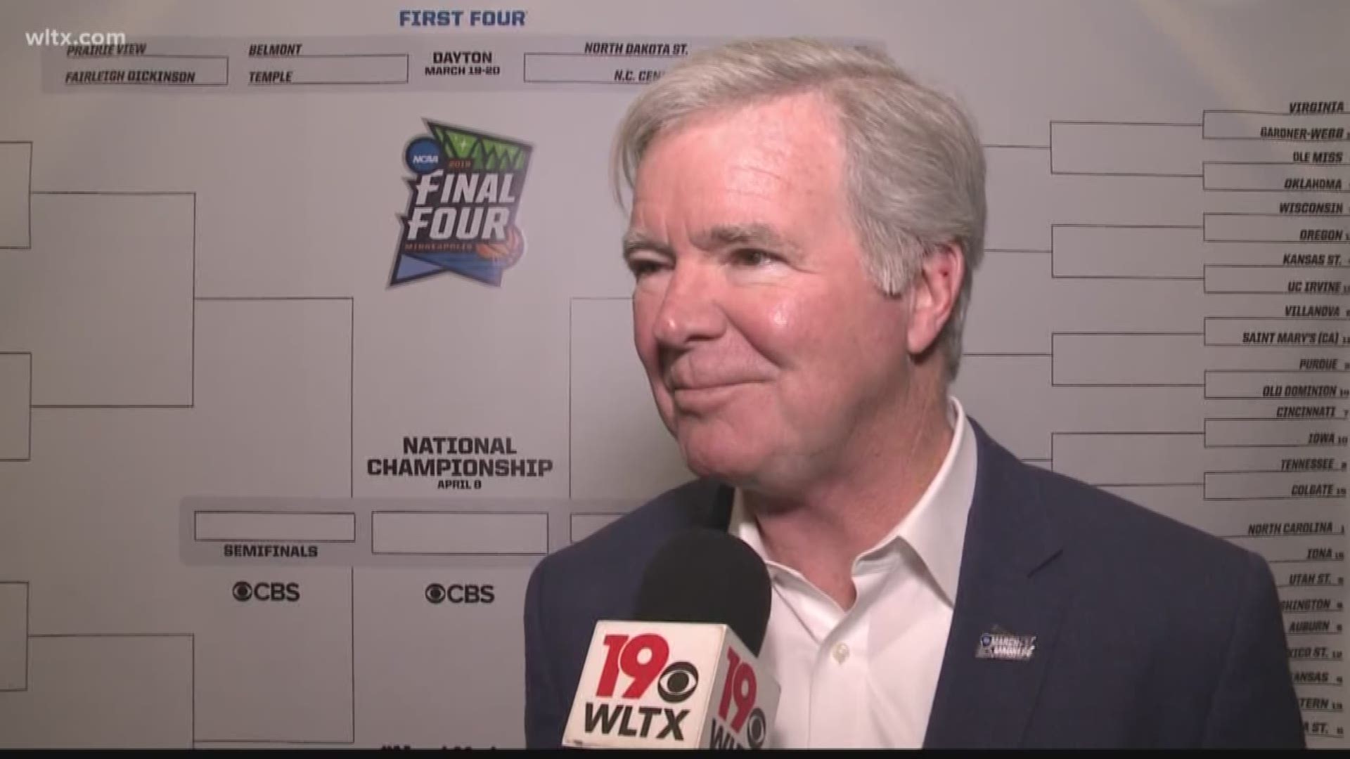 Mark Emmert has high praise for the way Columbia has hosted its first NCAA men's tournament in nearly 50 years.