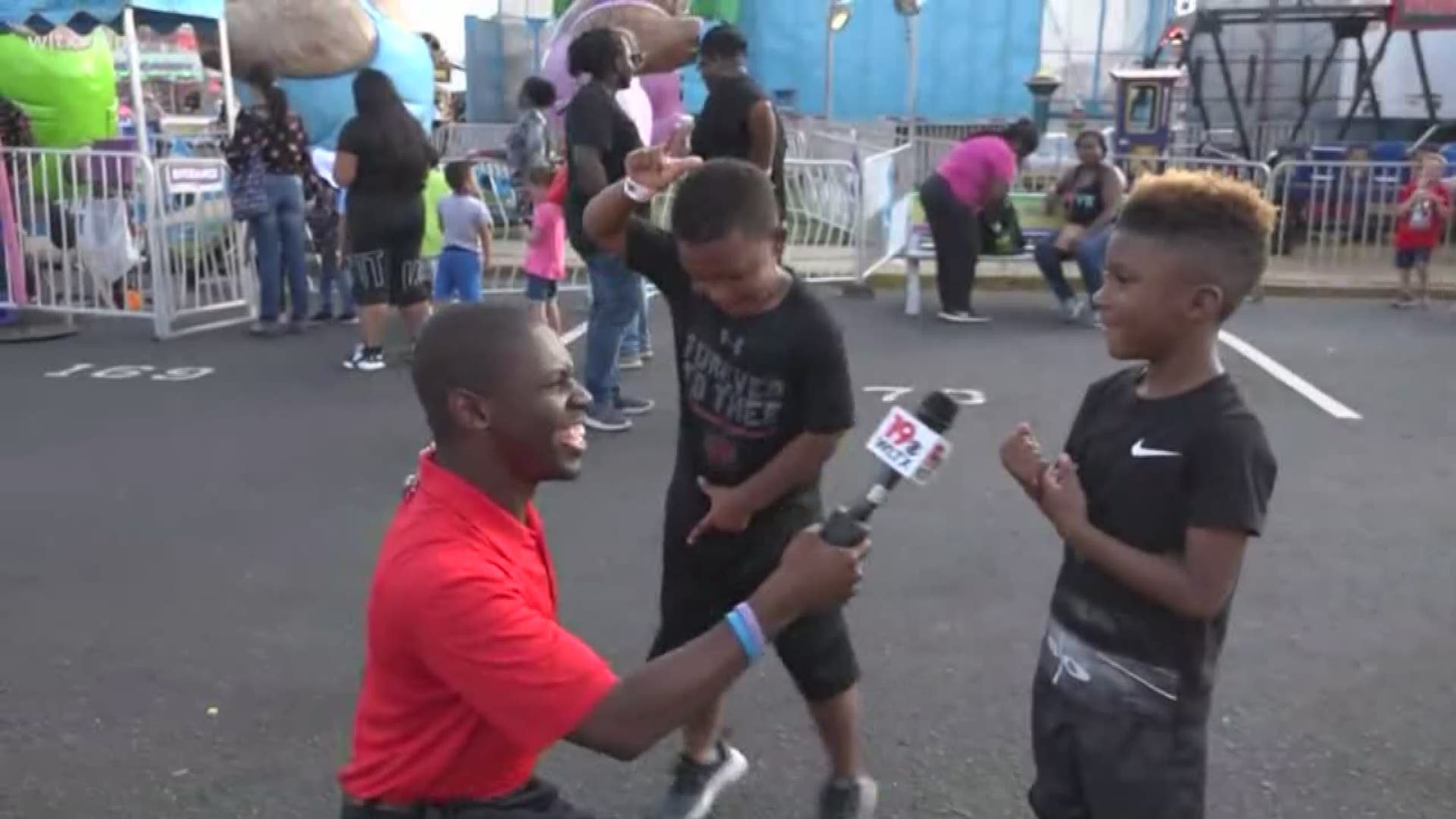 Michael Fuller found two young gentleman who wanted to show off their moves.