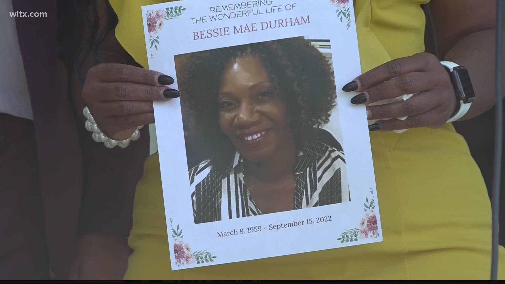 The family of the woman found dead after four days locked inside a bathroom at a Belk store in Columbia is suing the department store.