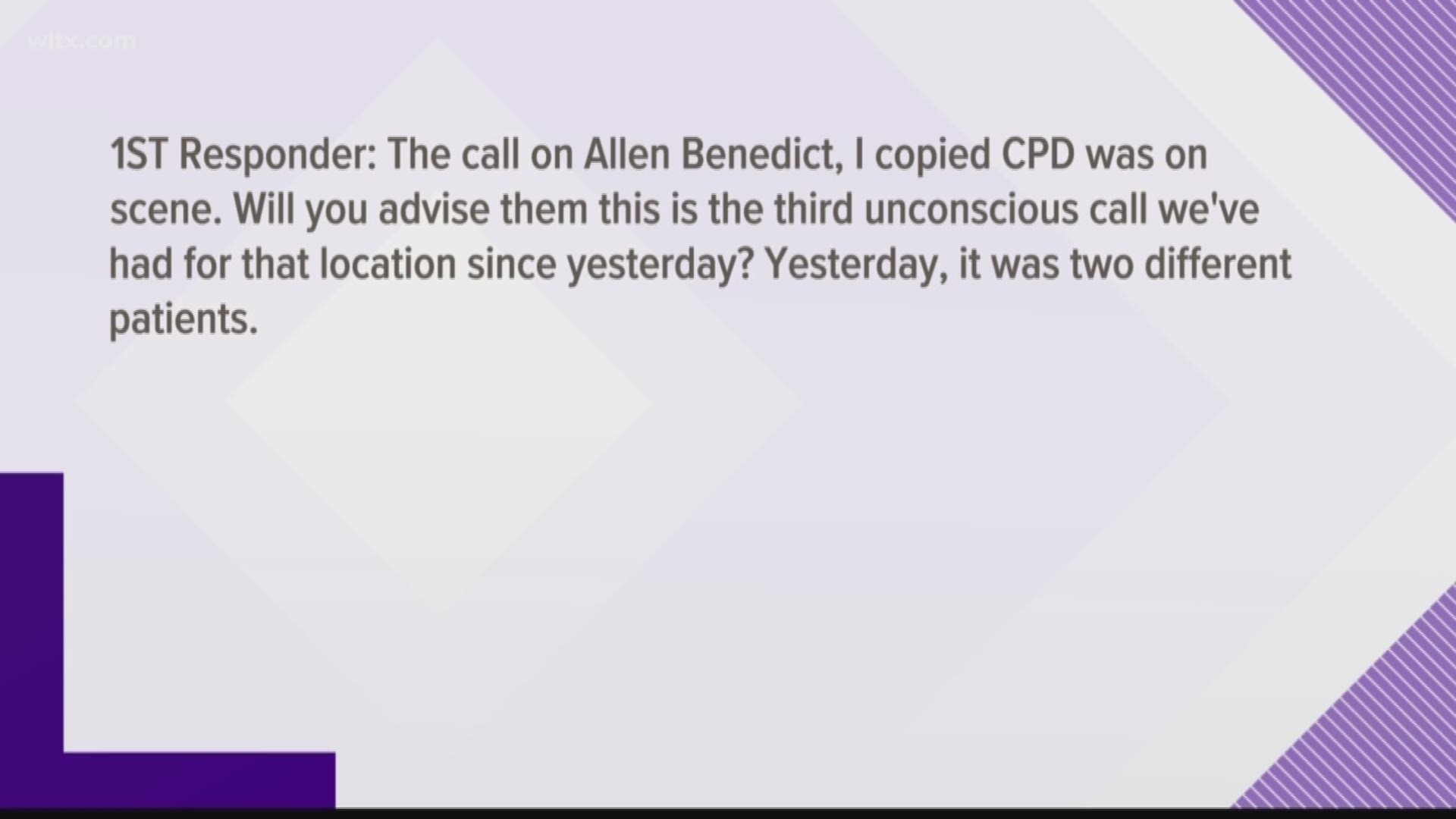 A timeline of 911 and EMS response at Allen Benedict Court