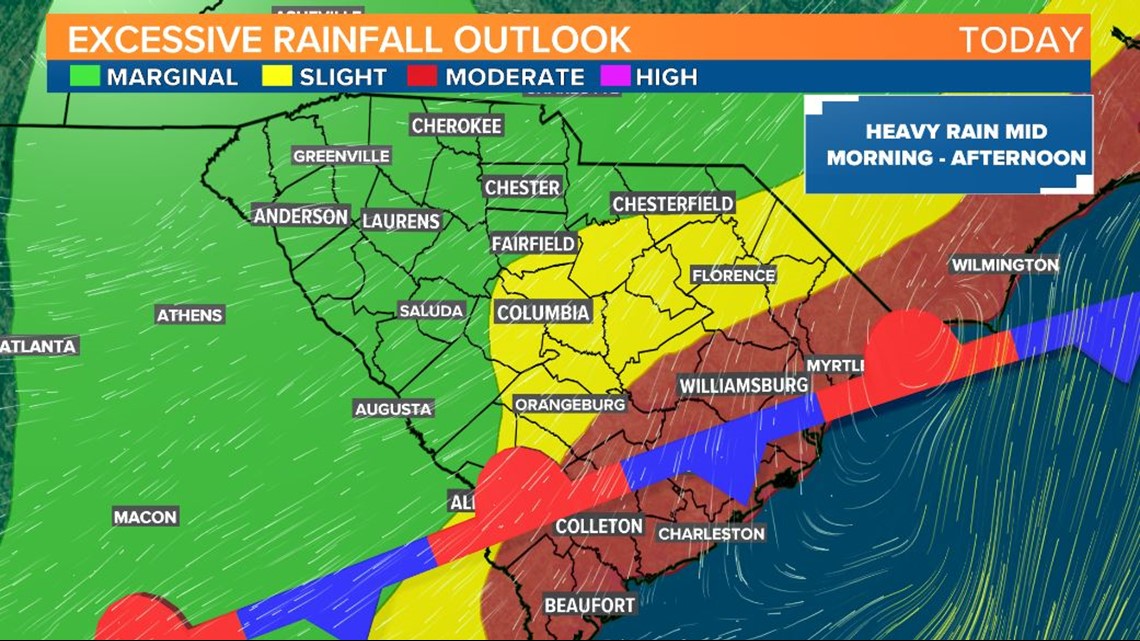 Heavy rain forecast for Columbia, South Carolina | wltx.com