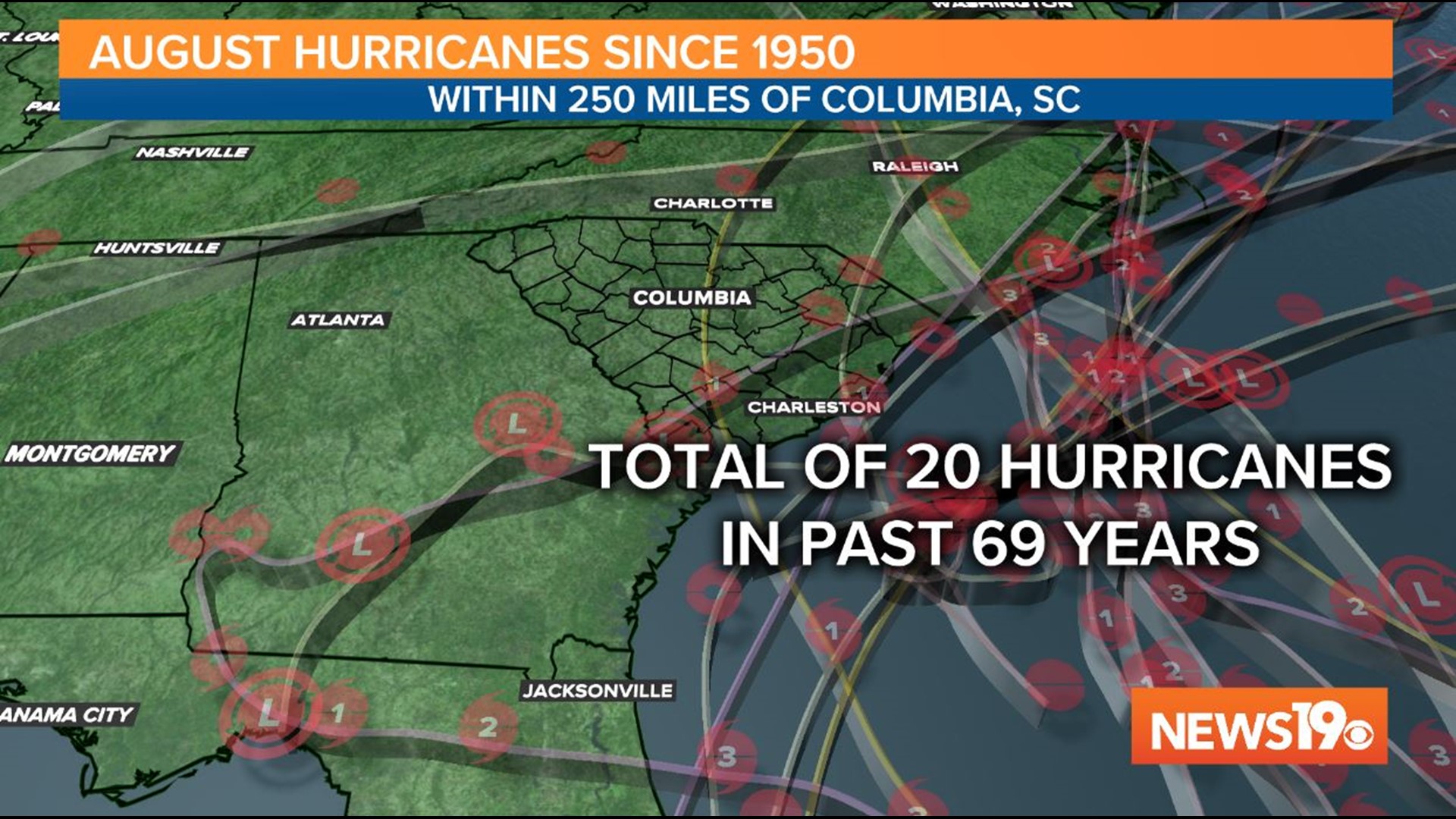 A history of damaging August hurricanes in South Carolina