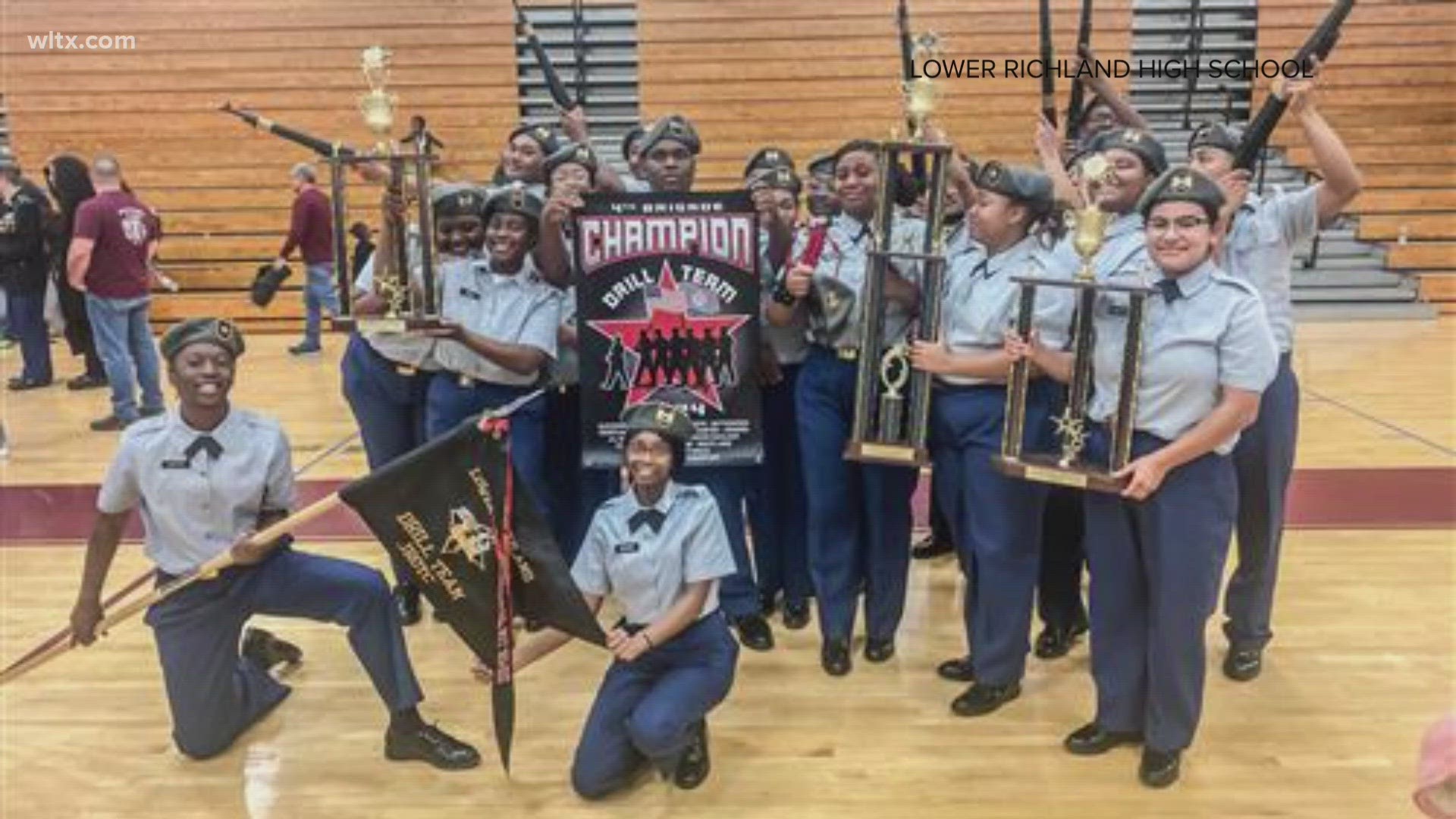 The team from Lower Richland won first place overall in the 4th Brigade Regional Armed drill competition.