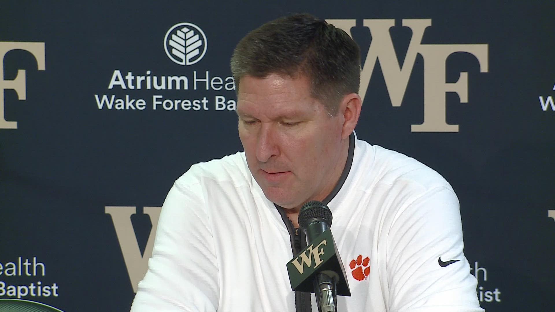 Clemson head basketball coach Brad Brownell talks to the media after his team suffered its first ACC loss of the season.