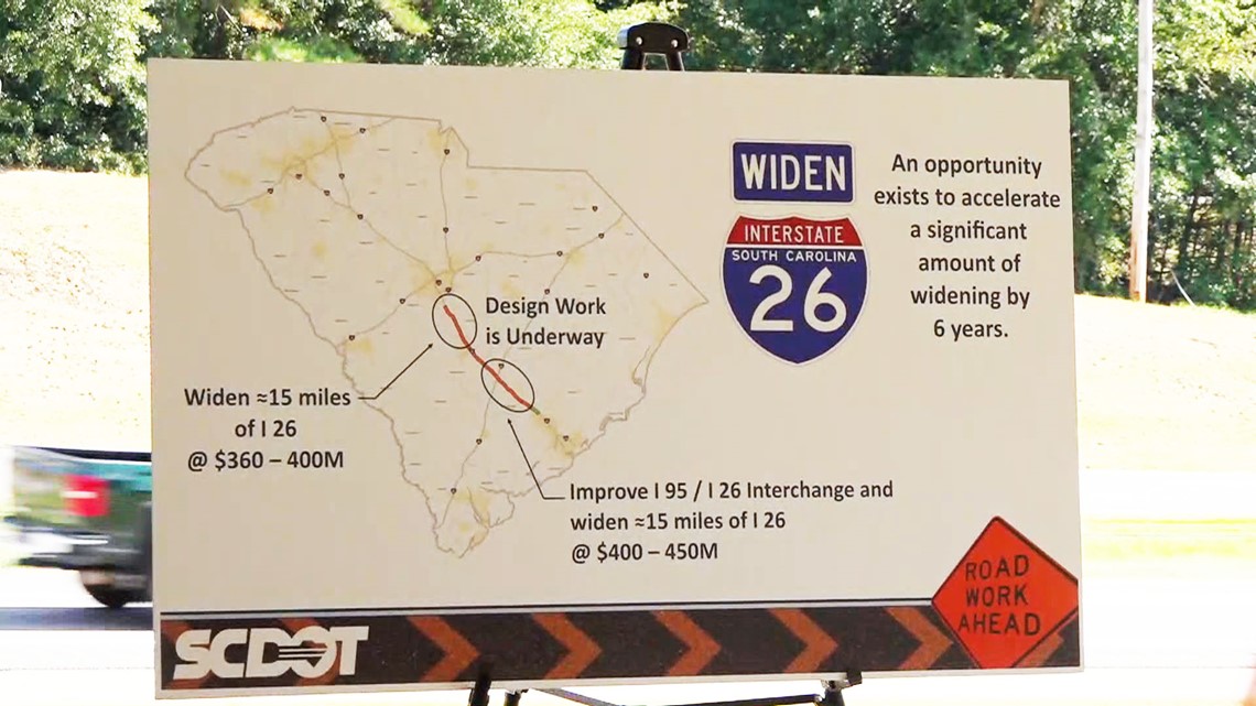 Map Of I 26 In South Carolina $360 Million Projected Announced To Widen I-26 In South Carolina | Wltx.com