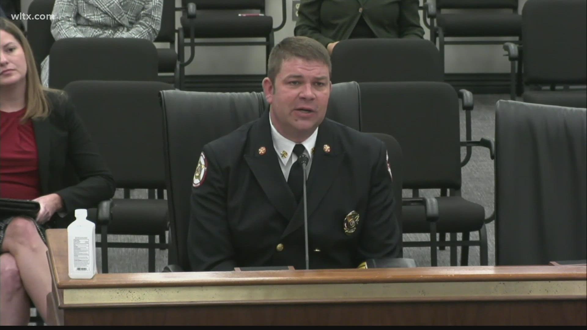 State Fire Marshall Chief Jonathan Jones answered questions about the state's urban search and rescue team.