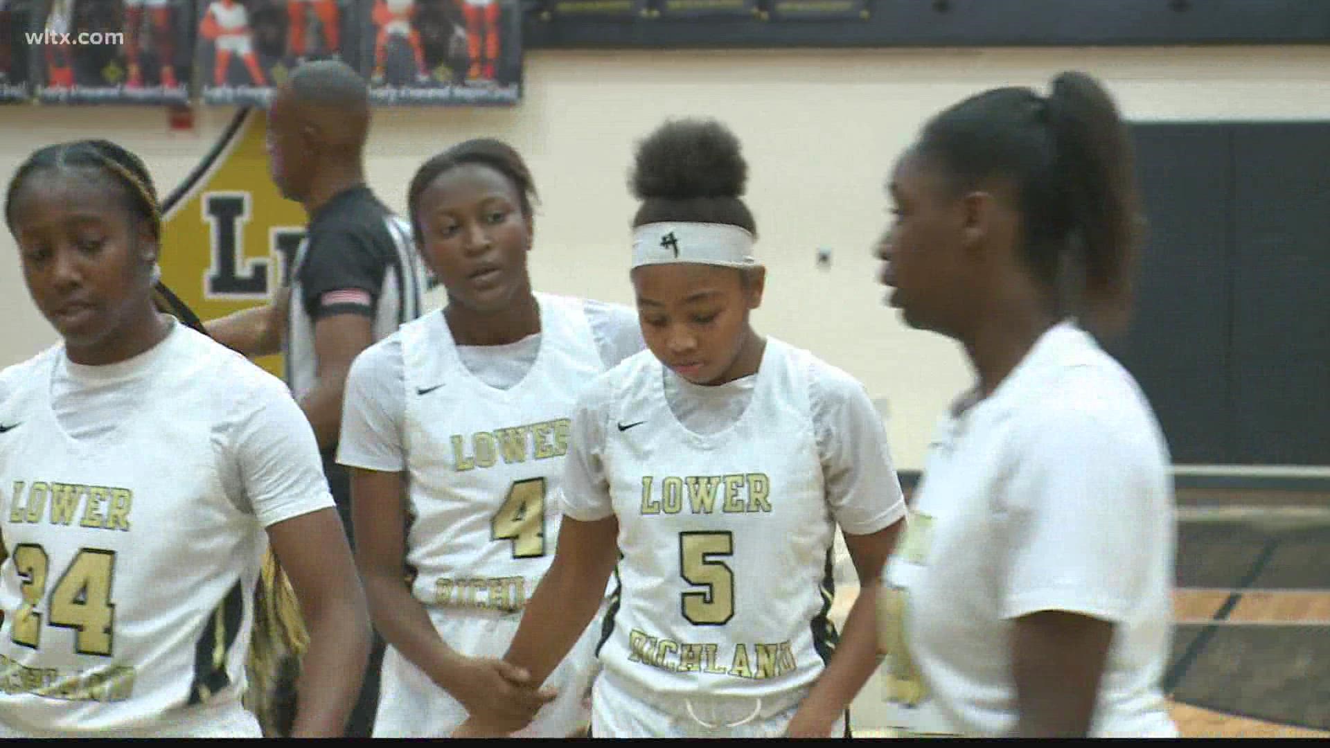 The Lower Richland girls basketball team used a suffocating defense to roll into the 2nd round of the Class 3A state playoffs.