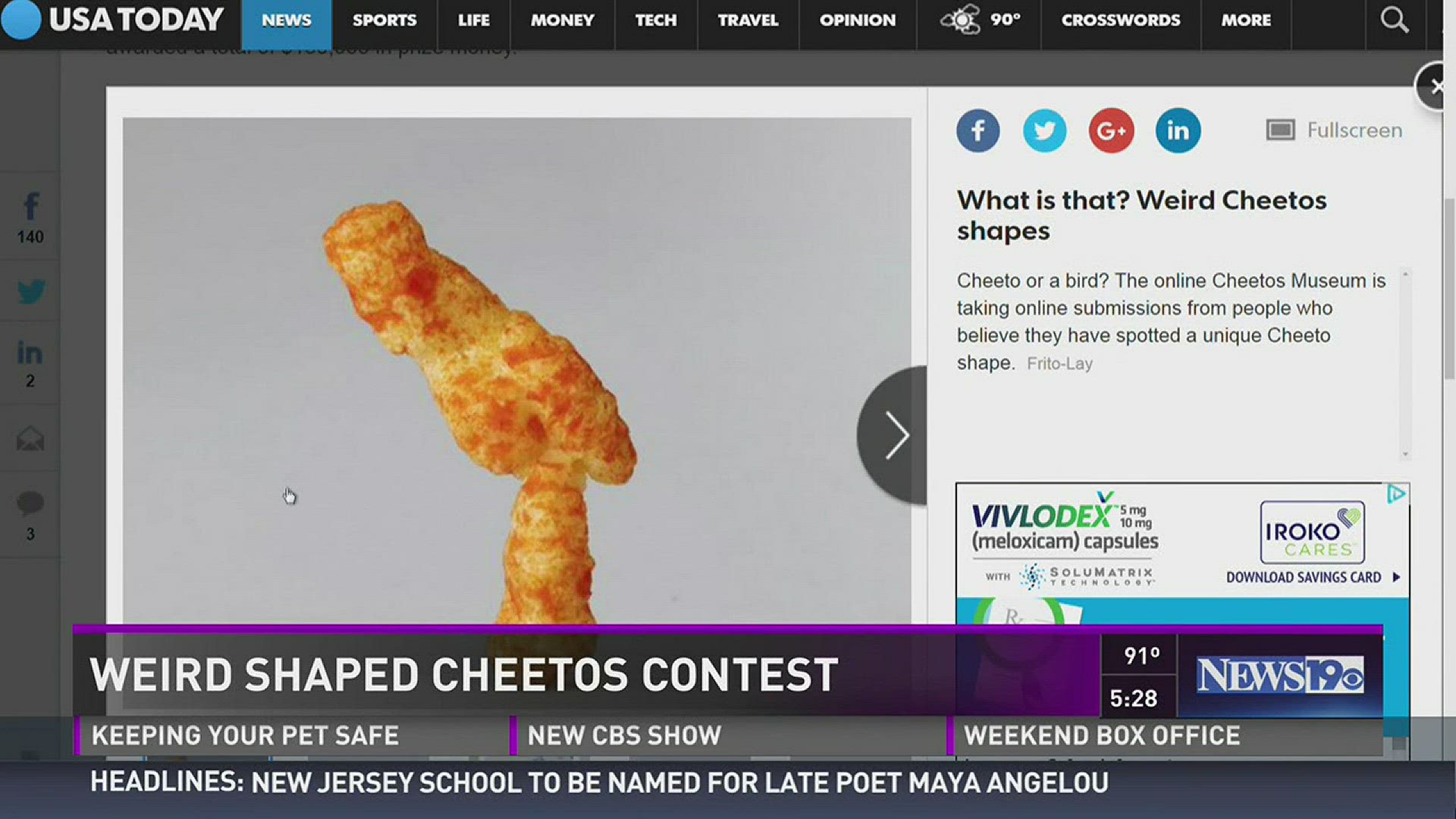 There's a contest to find weird shaped Cheetos.