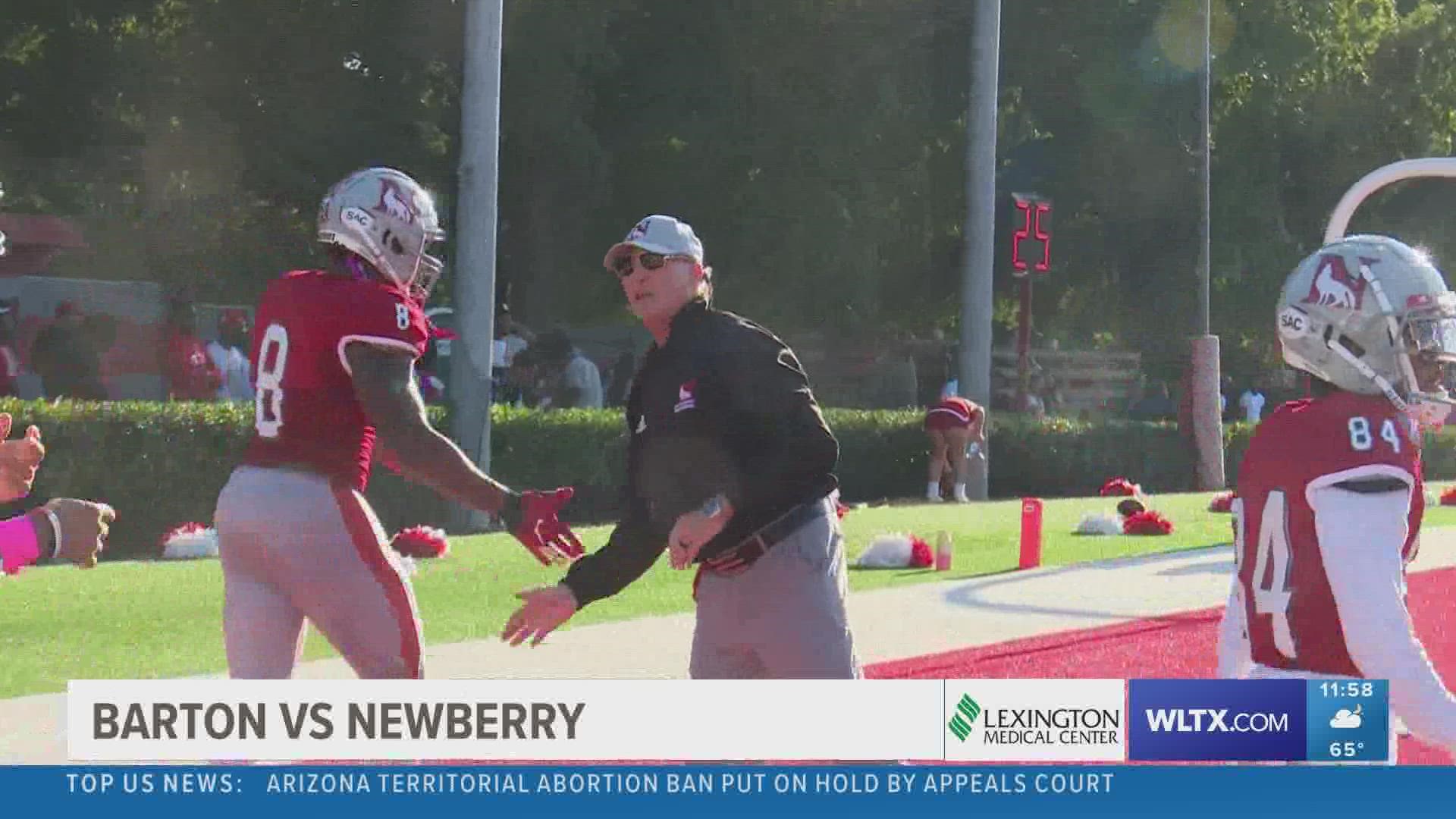 Newberry College bounces back from its first loss of the season with a 42-21 victory over Barton College.