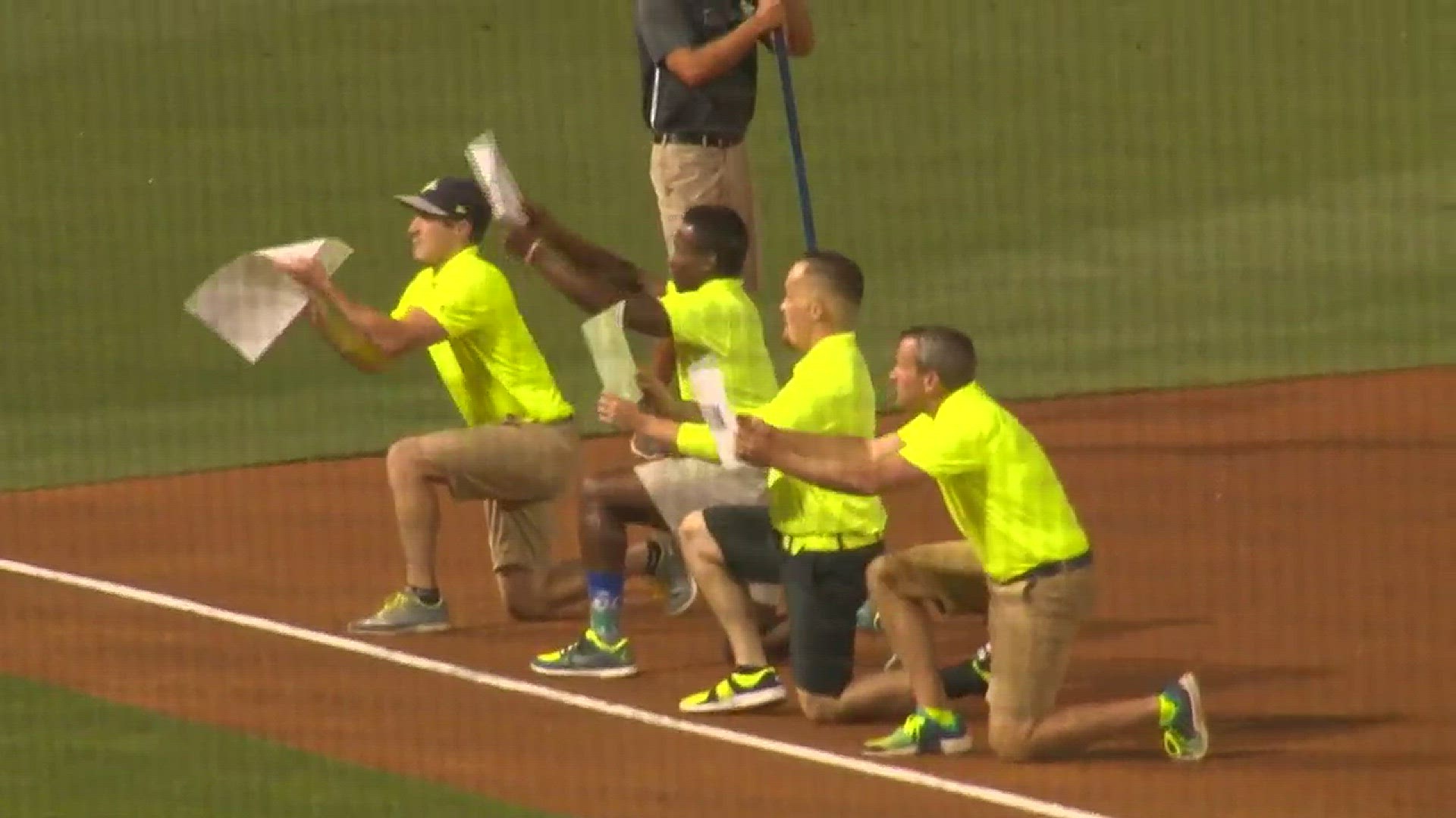 People thought a failed proposal at the Columbia Fireflies game was real. But the couple is actually already married.