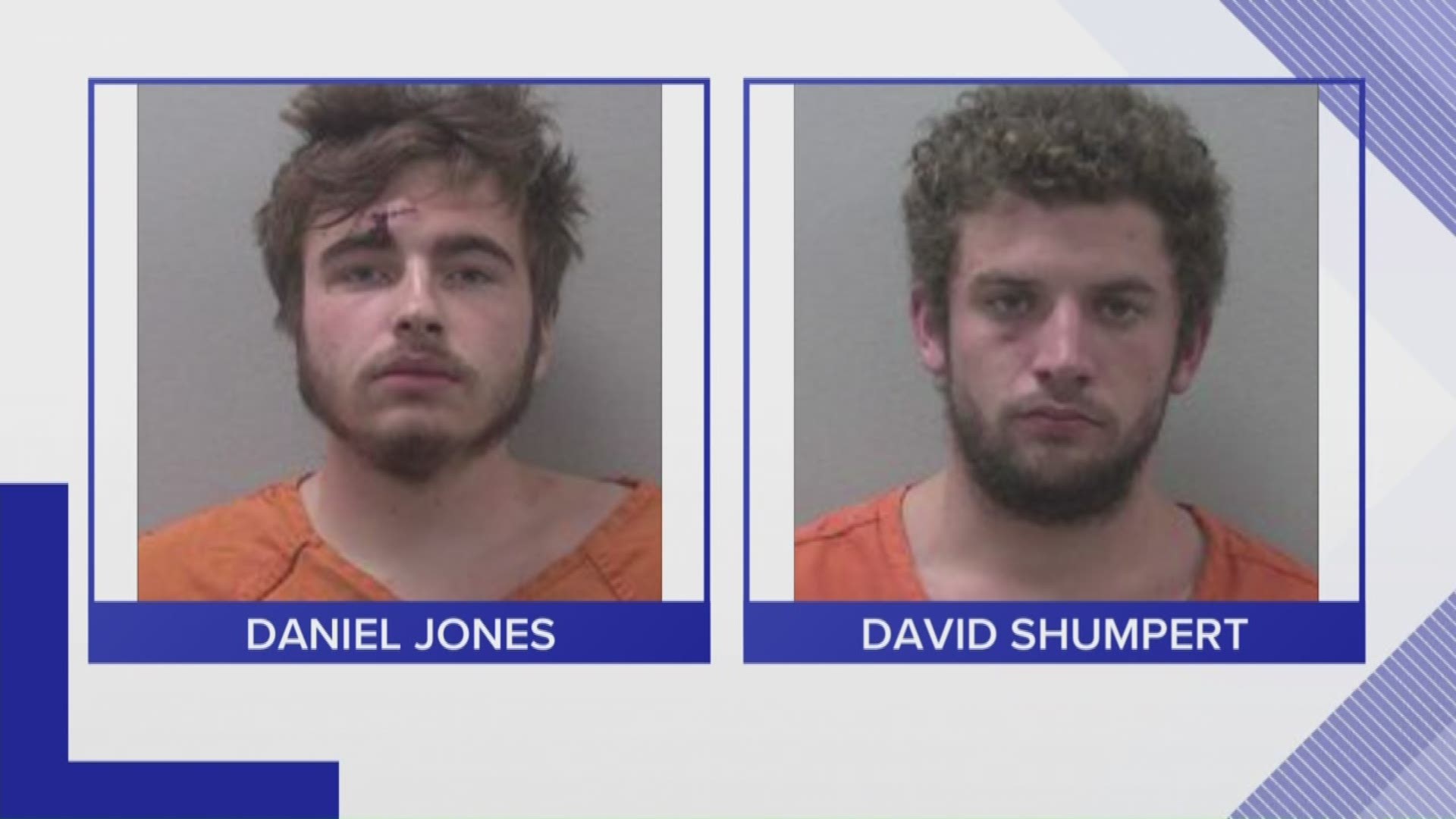 The pair are accused of firing multiple shots near Gaston, which led to the death of one man, deputies say.
