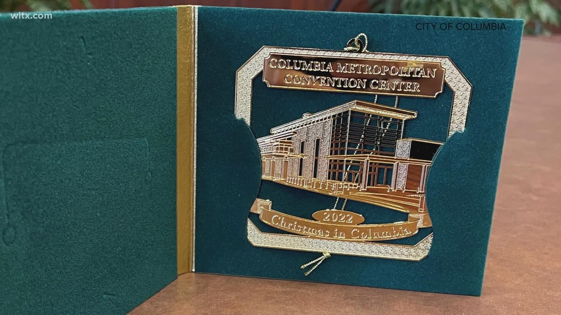 The mayor and the Babcock Center unveiled the ornament, this one depicts Columbia Metropolitan Center.