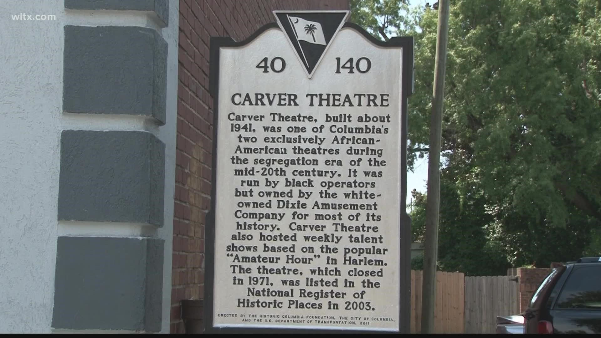 Allen University plans to renovate and reopen Carver Theatre on Harden Street. The building hasn't functioned as a movie theatre for over 50 years.