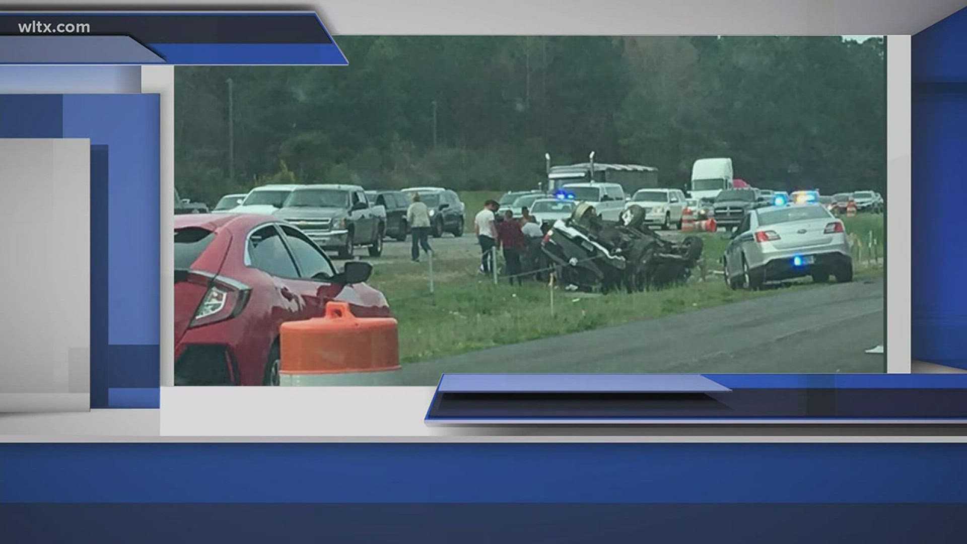 South Carolina Highway Patrol said crash that backed up traffic on Interstate 77 started as a high speed chase.