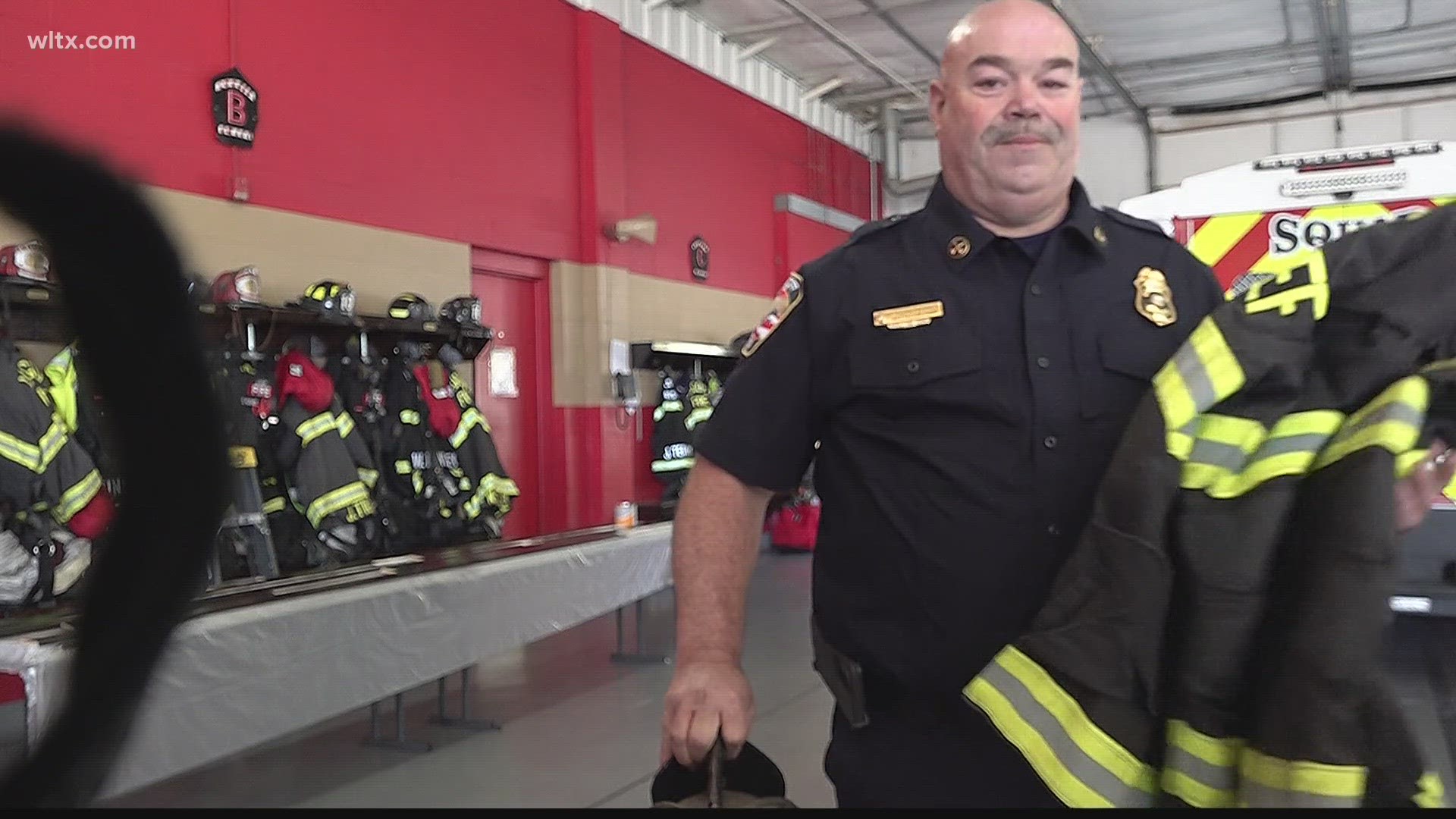 Chief Battalion chief John Terry has been responding to fires for the last 33 years and the station honored him today.