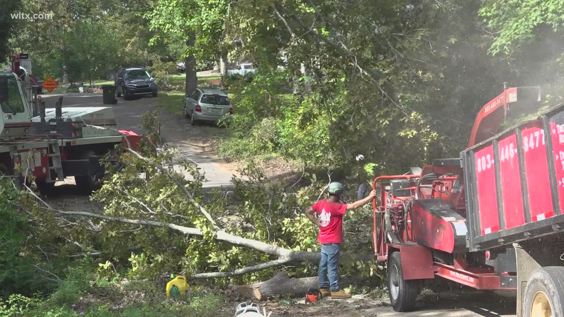 Many residents around the Midlands are still dealing with the aftermath of Hurricane Helene as high winds took down many trees and left damage to homes, yards.