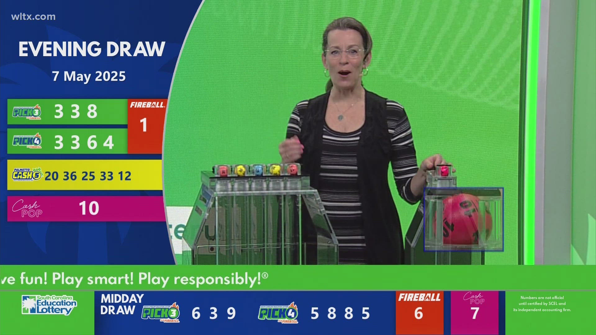 Here are the SC evening winning lottery numbers for May 7, 2025. 