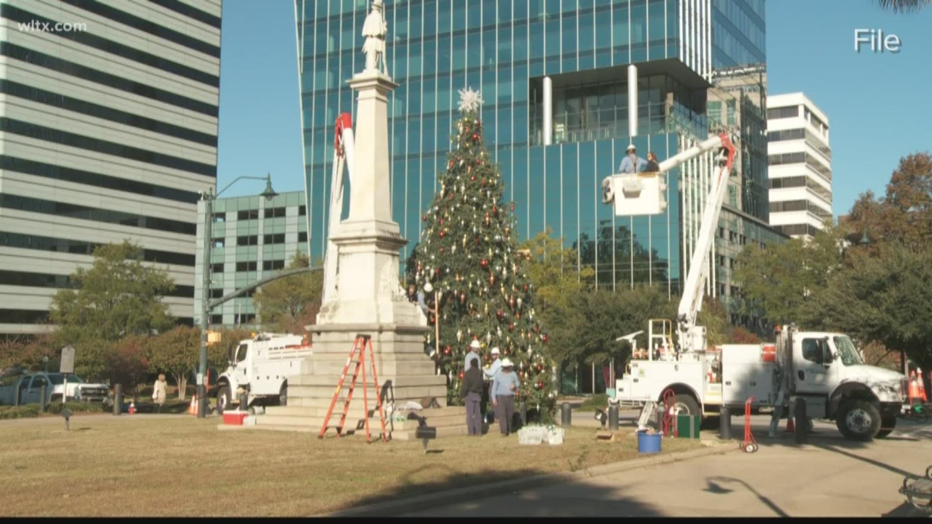 The Christmas tree that will be at the South Carolina Statehouse will arrive Tuesday, November 12, 2019.