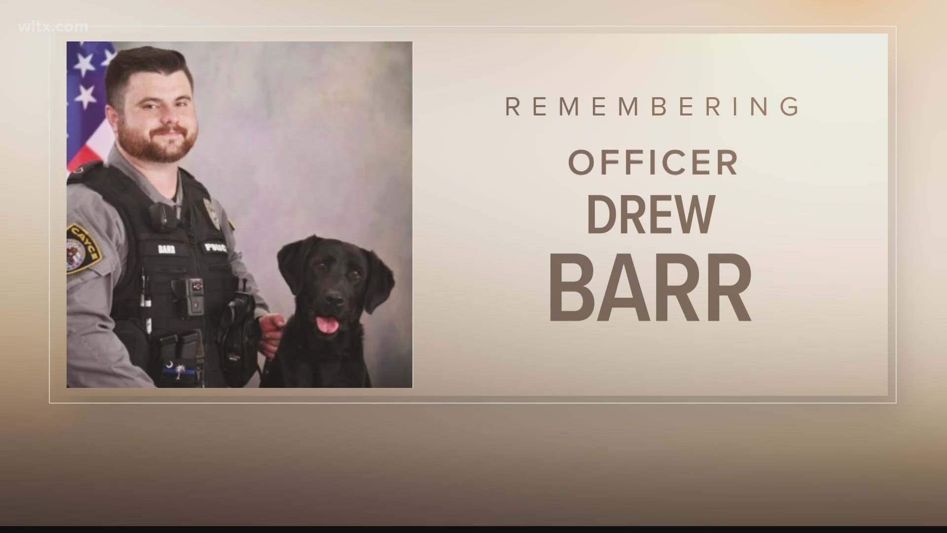 Officer Barr was killed last year while responding to a domestic disturbance.