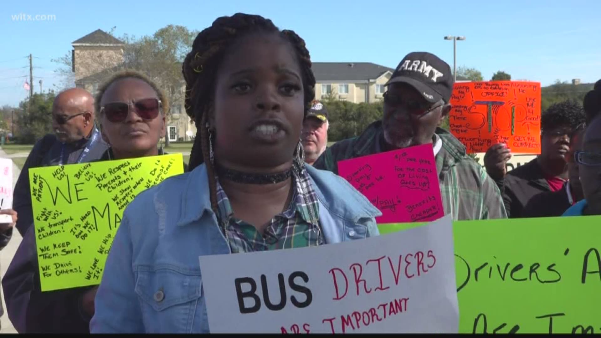 Some school bus routes experienced delays after a group of drivers went on strike for higher pay.