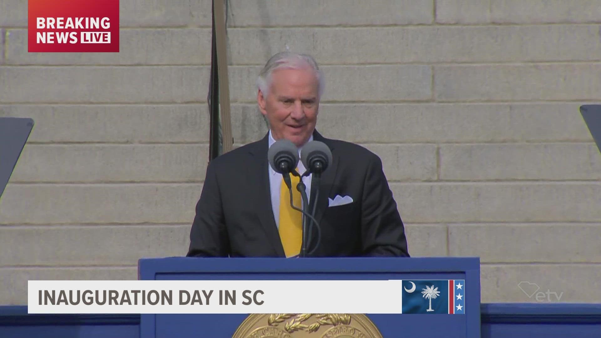 South Carolina Gov. Henry McMaster was sworn in to another term in office on January 11, 2023.