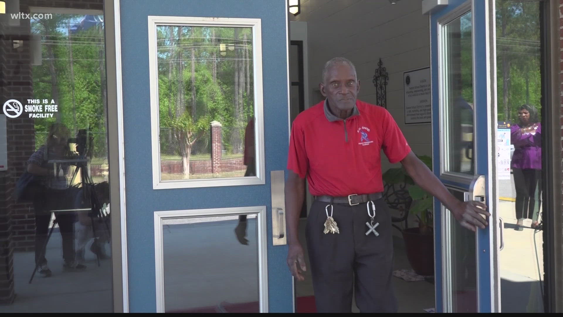 Fulton McFadden has been the groundskeeper at the Sumter School District for the past 60 years.
