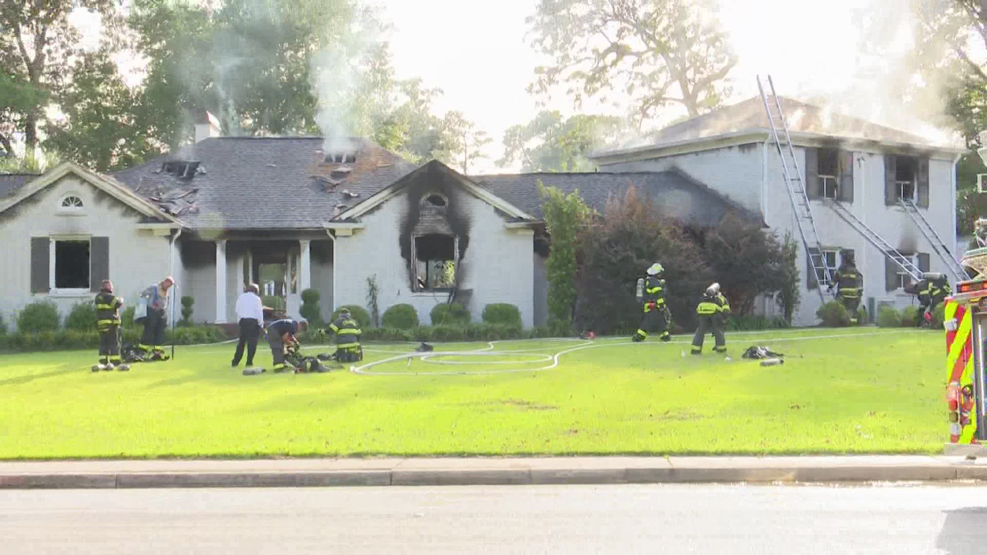 The fire caused heavy damage to a home on Beltline Boulevard.