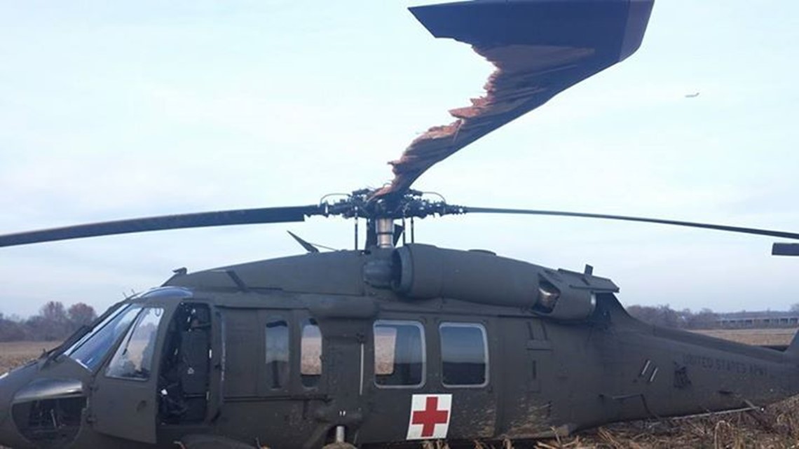 Official Guard Helicopter Had Bad Rotor Blade