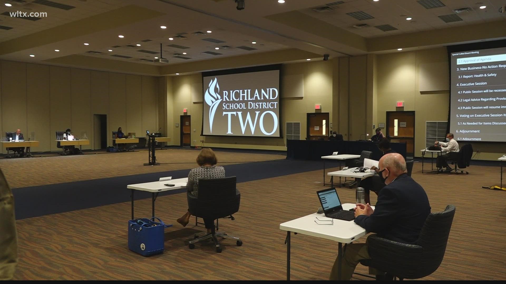 In a six to one vote, the Richland Two school district voted to meet with their legal counsel to discuss their options