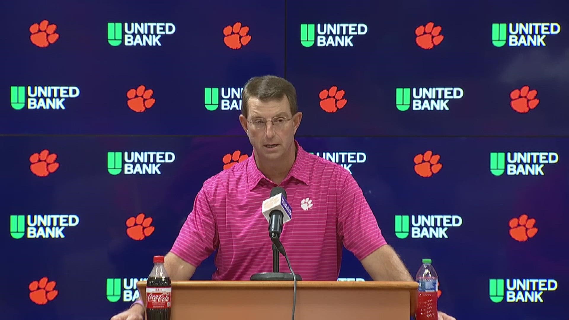 Dabo Swinney details the efforts of his All In Team Foundation to raise awareness about breast cancer and the need for early detection and research.