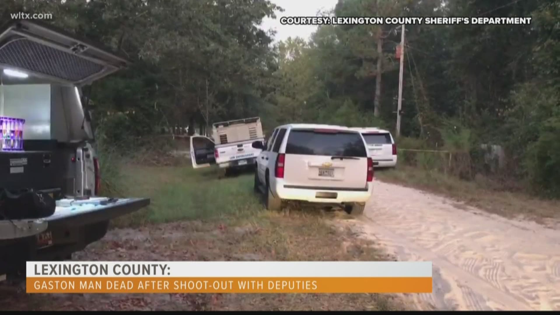 A Gaston man died after exchanging gunfire with Lexington County deputies Friday morning, officers say.