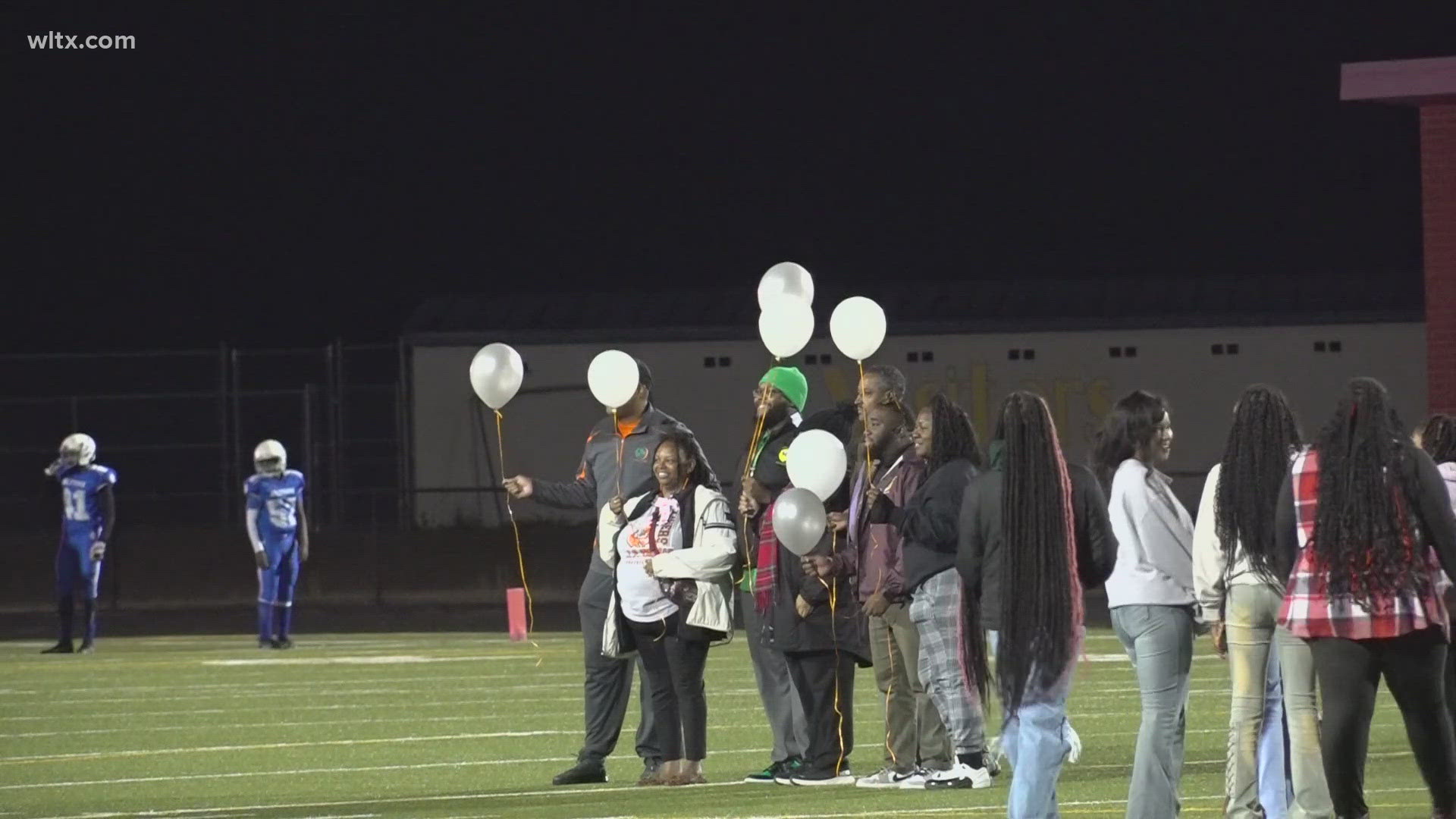 A special event was held during a middle school football game at Keenan High School Wednesday night.