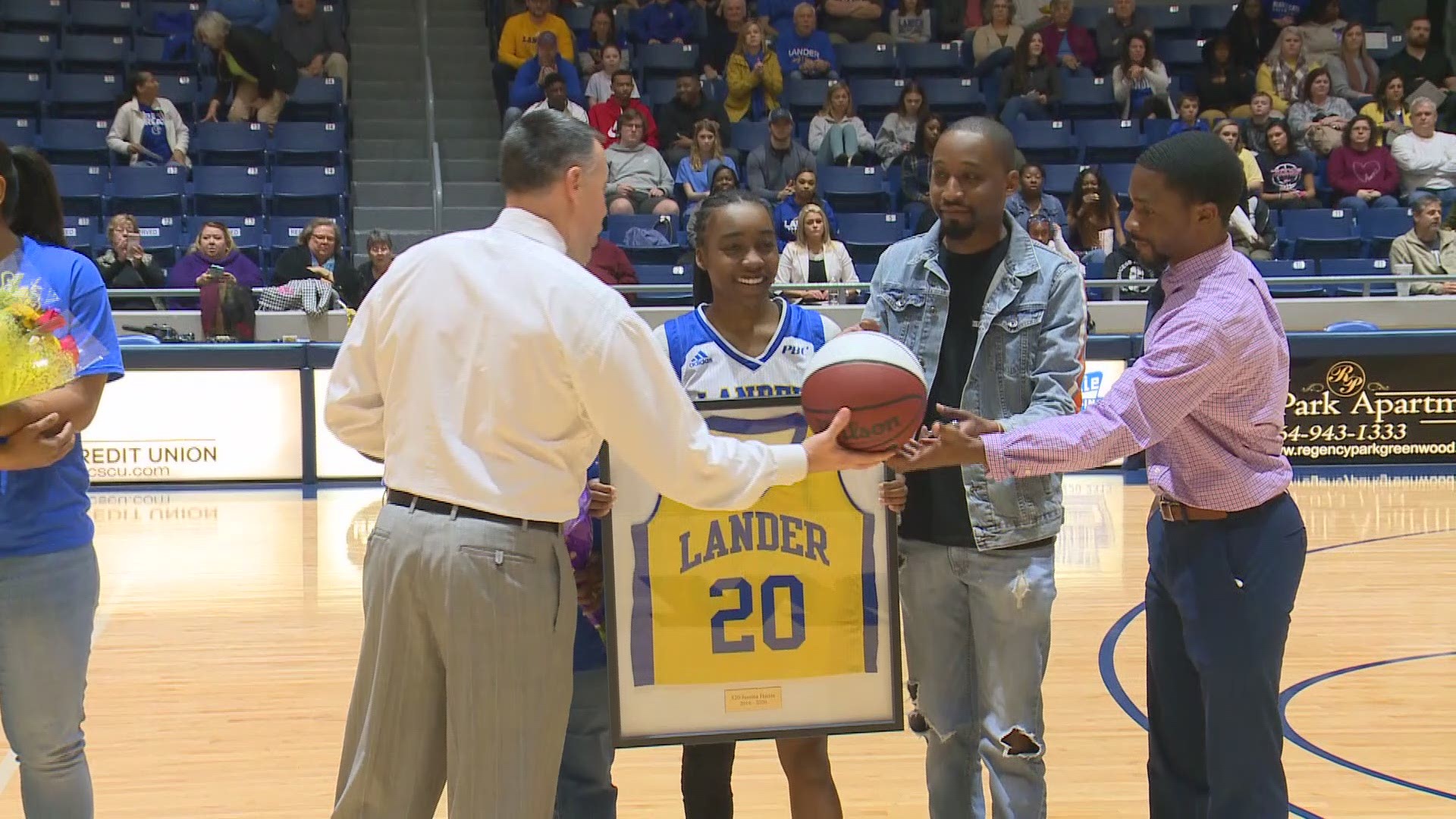 Former News19 Player of the Week Jessica Harris out of Sumter has played her final regular season home game at Lander University.
