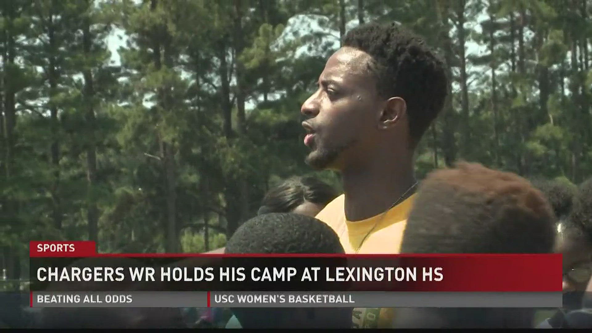 LA Chargers receiver and Batesburg-Leesville product Dontrelle Inman holds a summer camp at Lexington High School and provides a meaningful insight for campers.