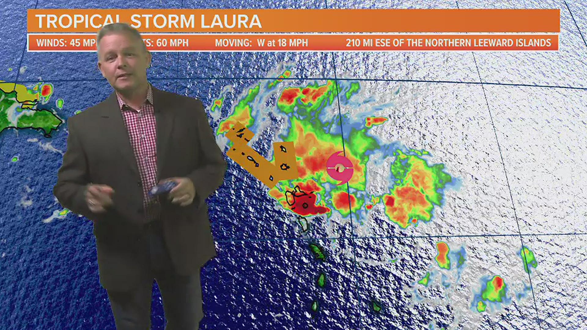 Laura is the 12th named storm of the 2020 Atlantic hurricane season.