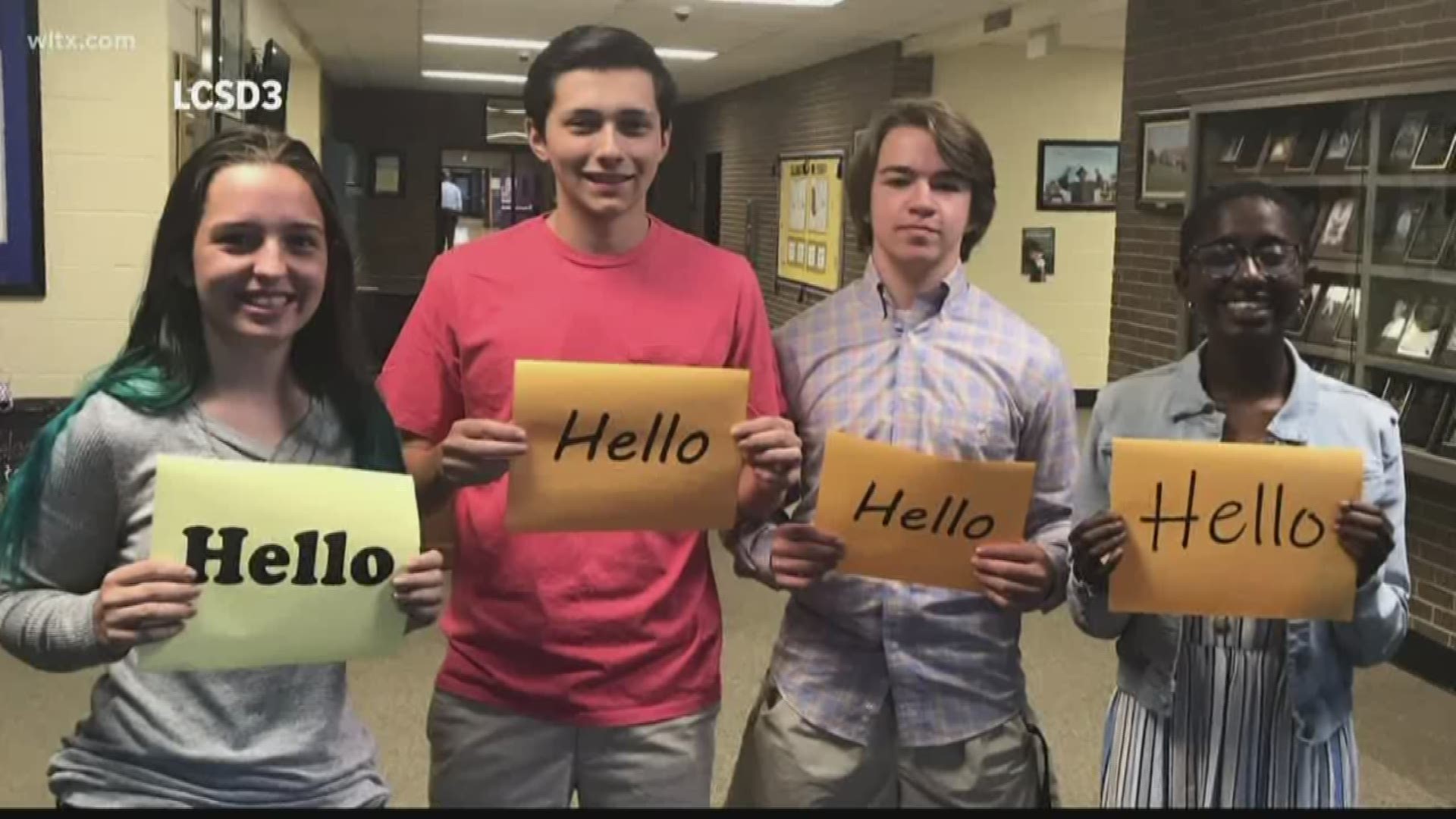 This week, the school is taking part in "Start With Hello" week to help students meet new people at the school.