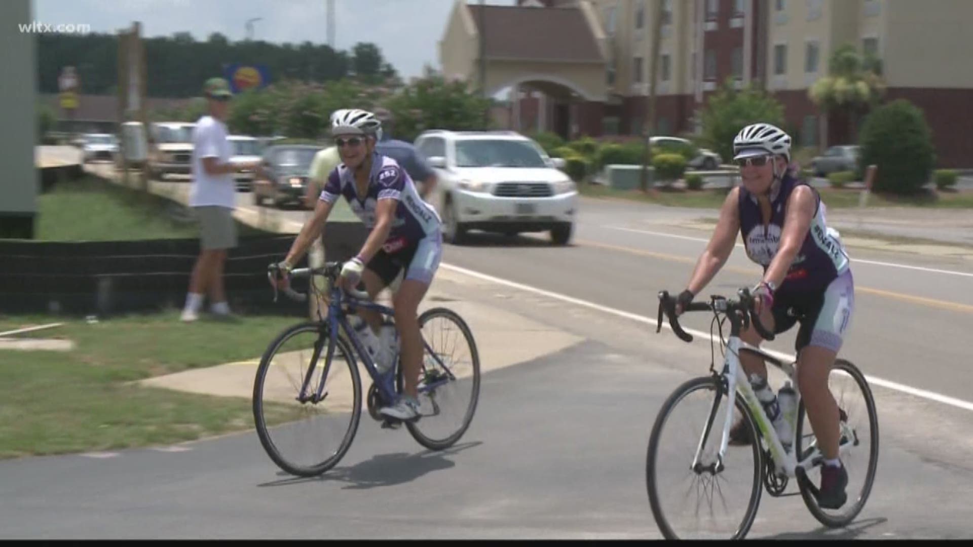 The Alzheimer's Association South Carolina Chapter held its 10th annual cross-state cycling event.  News19 Visual Journalist Paul Harris captured the sights and sounds.