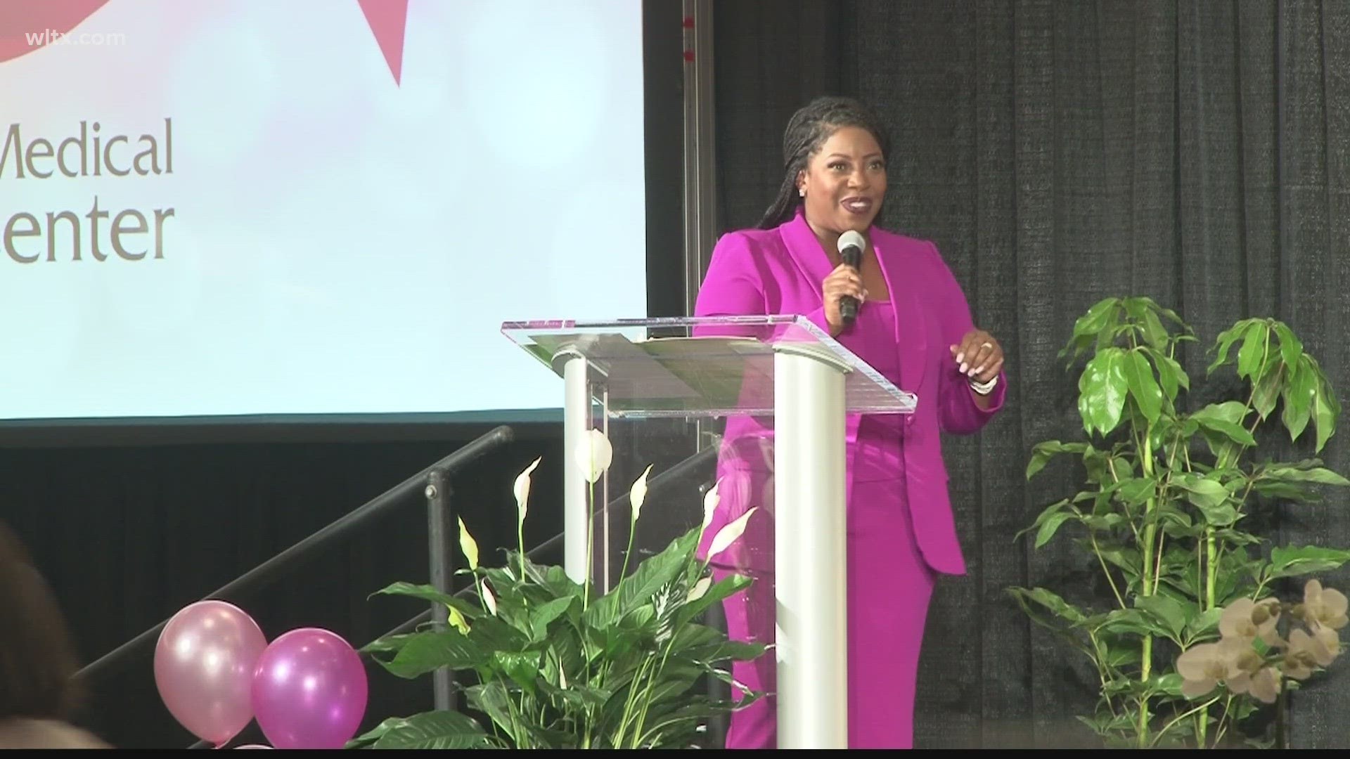 The event featured speakers and a fashion show-WLTX's Darci Strickland was the emcee.