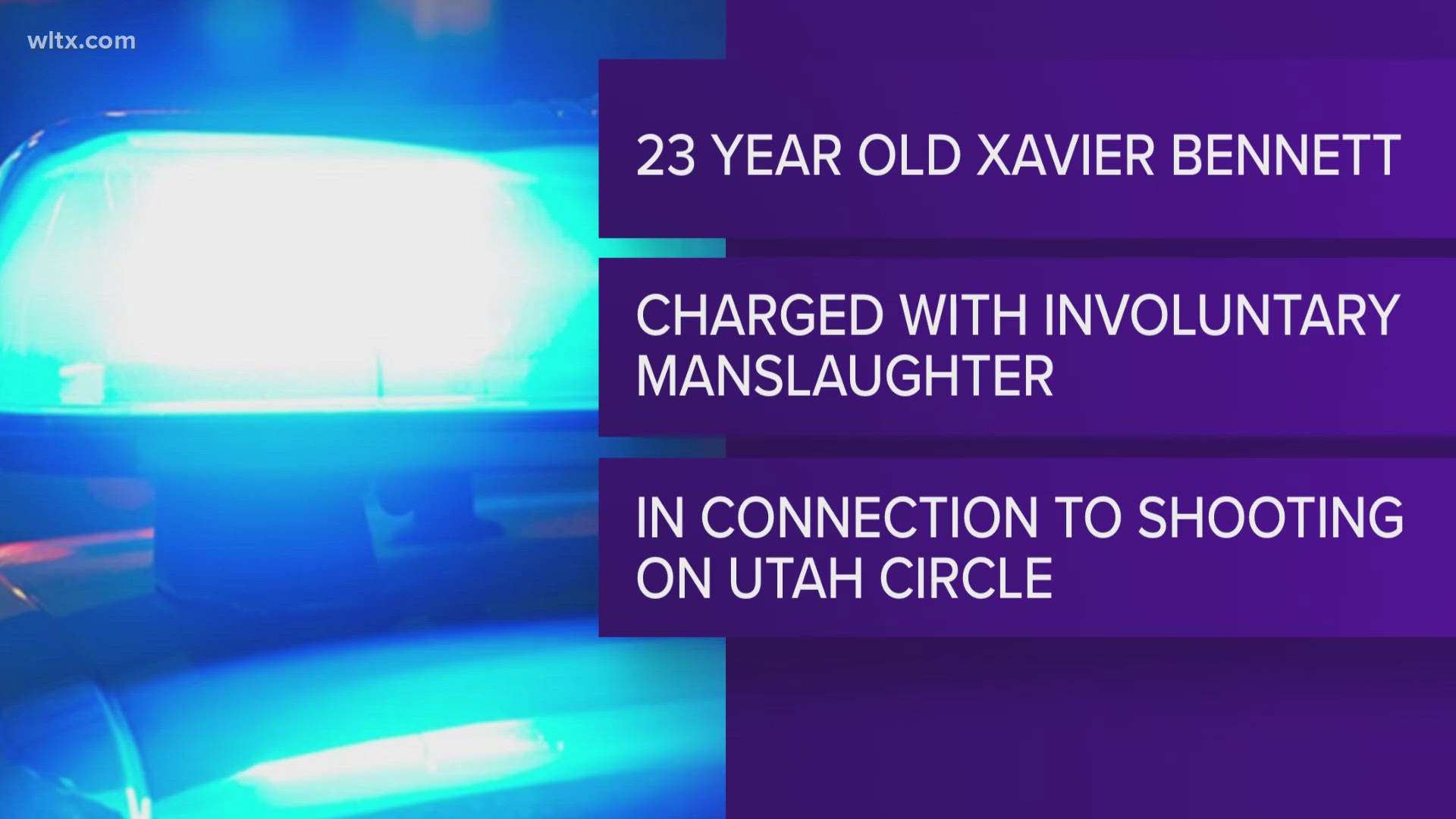 SLED arrests Xavier Daichaun Bennett, 23, for involuntary manslaughter in a Sumter shooting on Utah Circle that claimed the life of Travis Rouse.