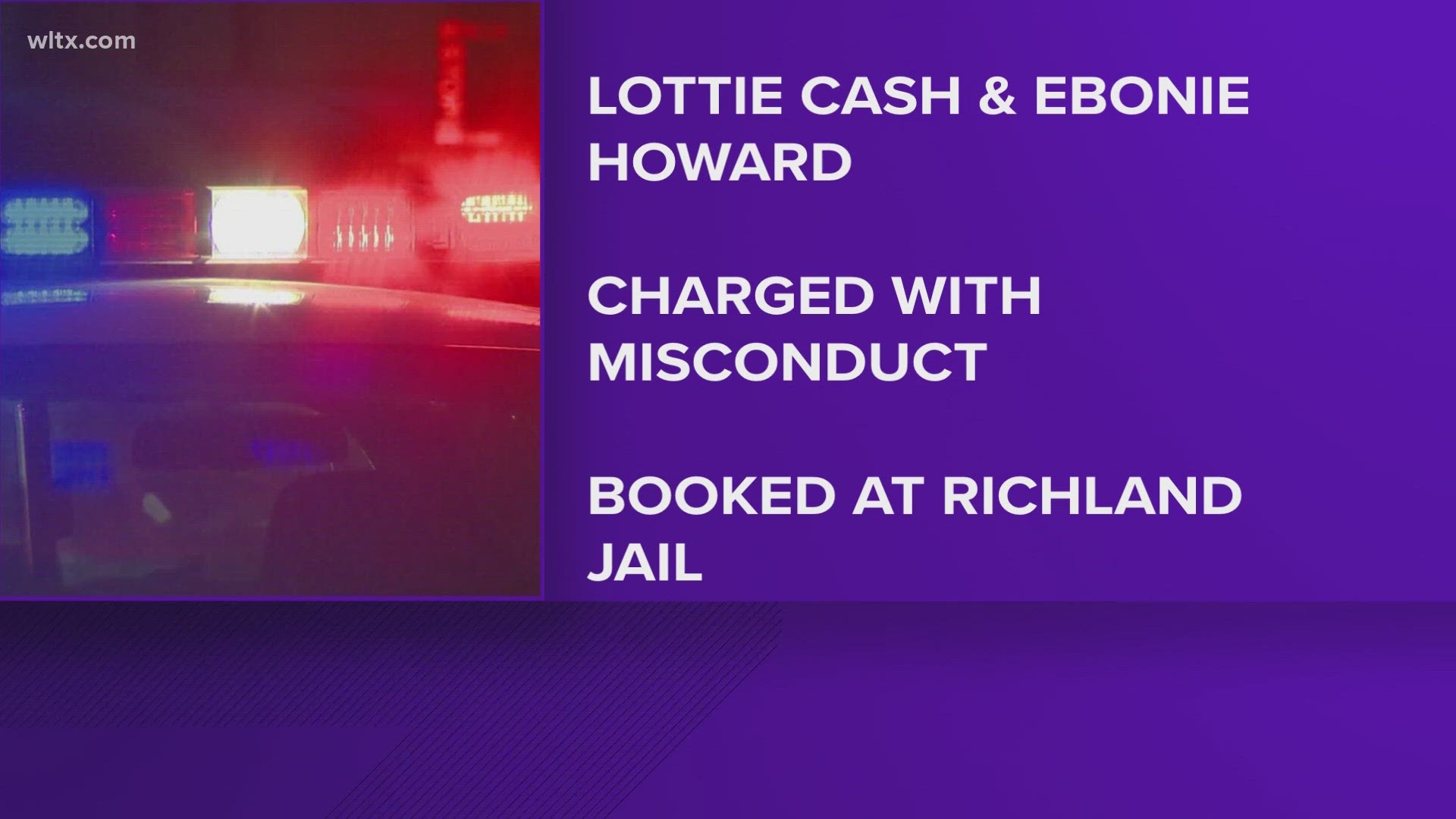 Lottie Cash, 33 and Ebonie Howard, 36, are the guards charged with misconduct.