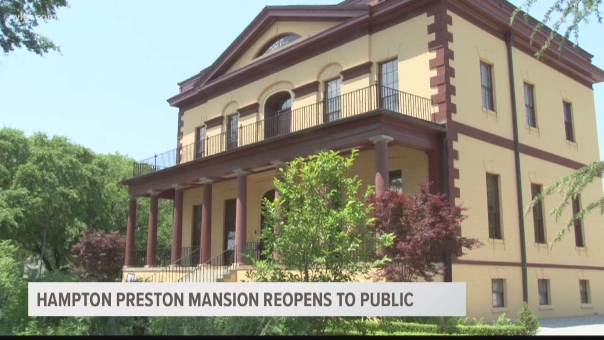 The Hampton Preston Mansion in Columbia reopened to the public on Saturday.
