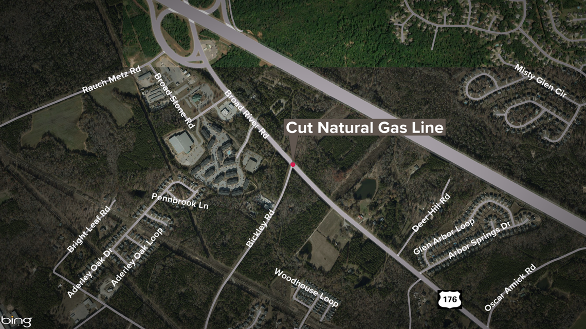 Broad River Road at Bickley Road reopens after gas leak
