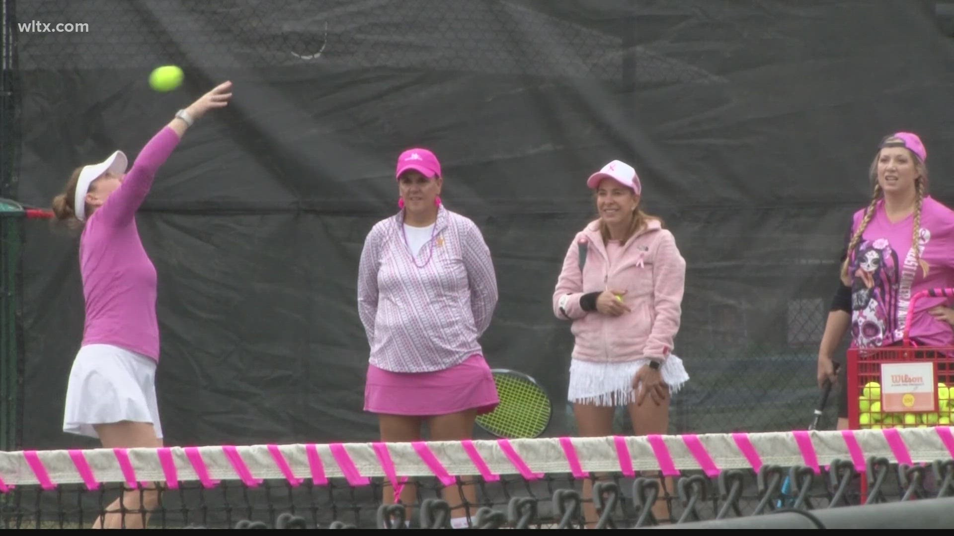 Tennis fans spent their afternoon at the Wildewood Club on Sunday to raise money and awareness for breast cancer resources.