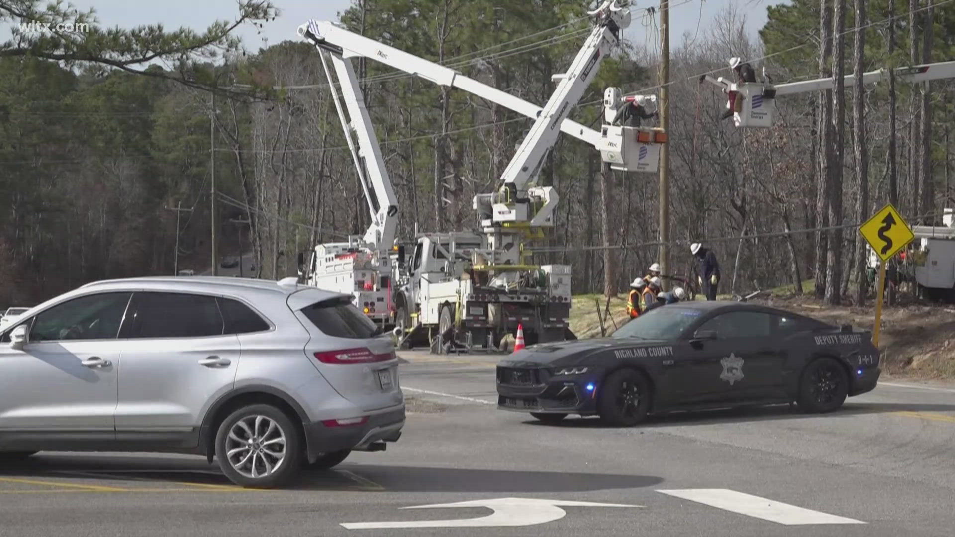 Crash involving deputy briefly shut down Spears Creek Church Road ...