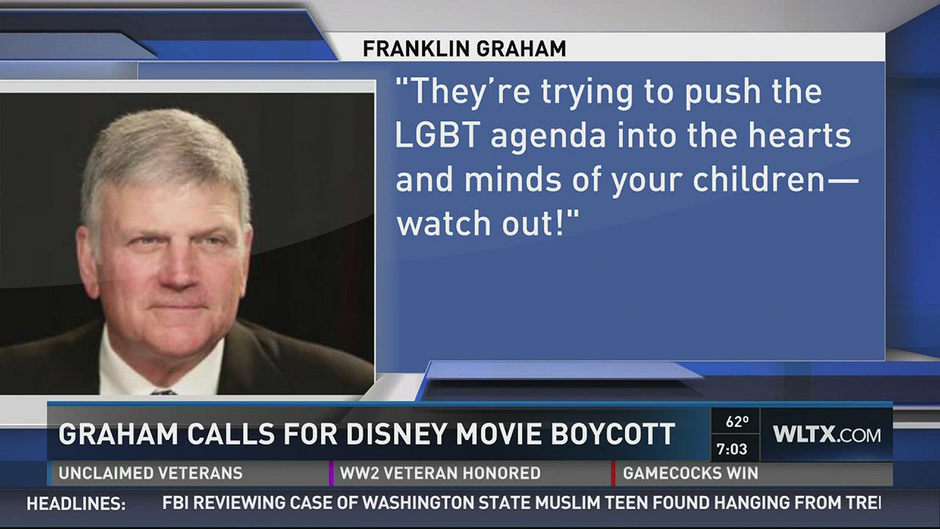 Graham Calls for Disney Movie Boycott