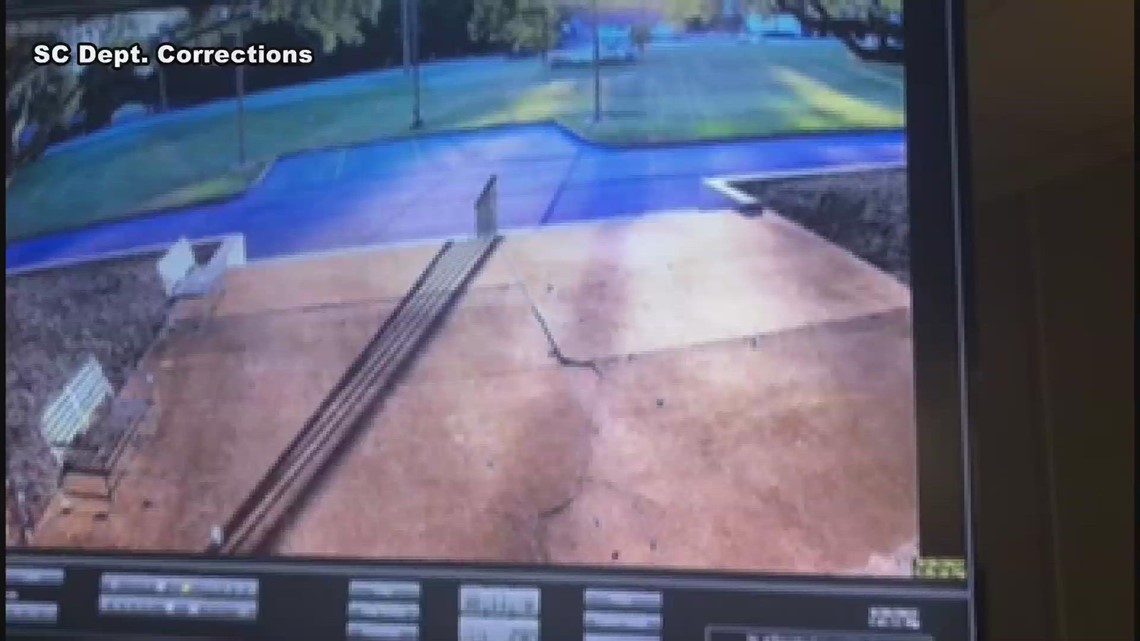 Former inmate does donuts on Dept. of Corrections lawn before crashing into entrance