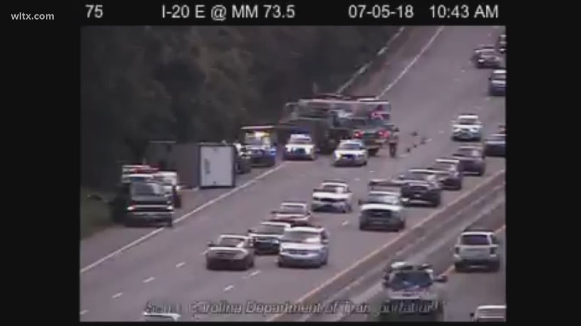 The wreck involved multiple vehicles near Lexington, South Carolina.