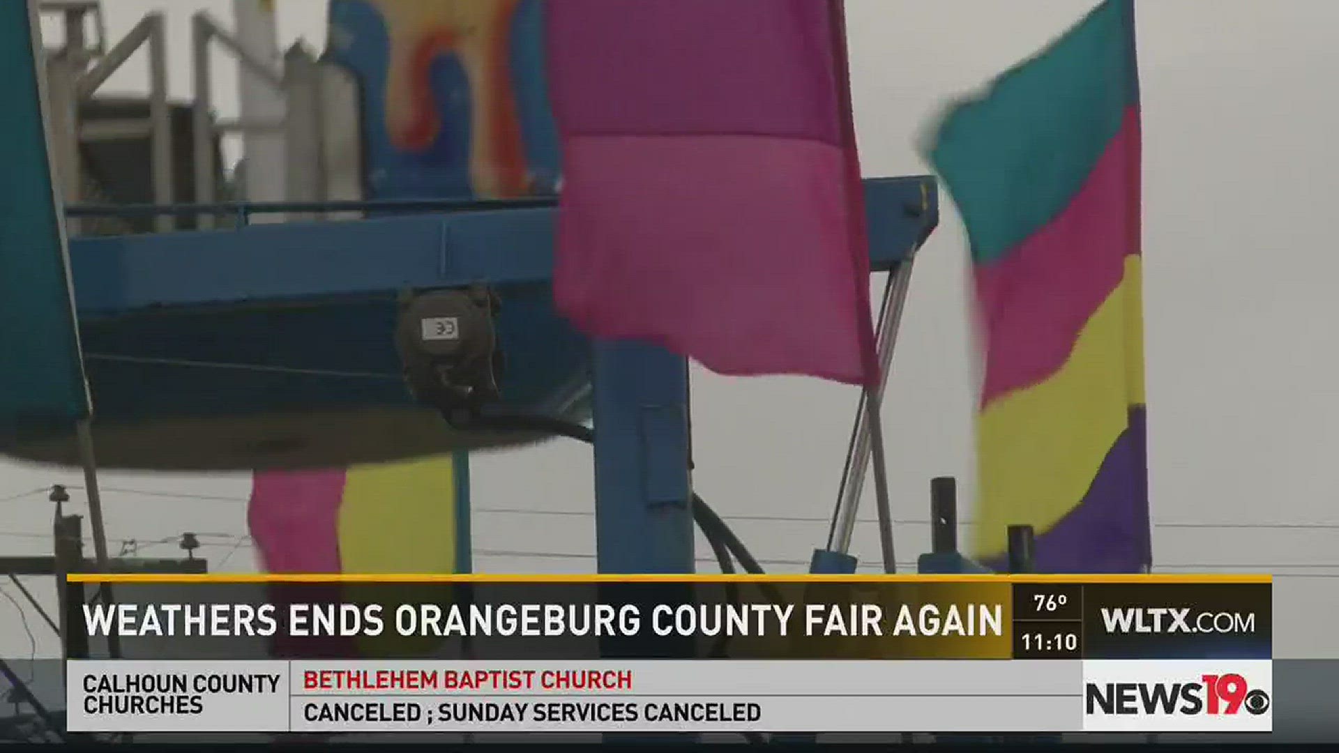 Weather Closes Orangeburg Fair, Hopes To Reopen Sunday
