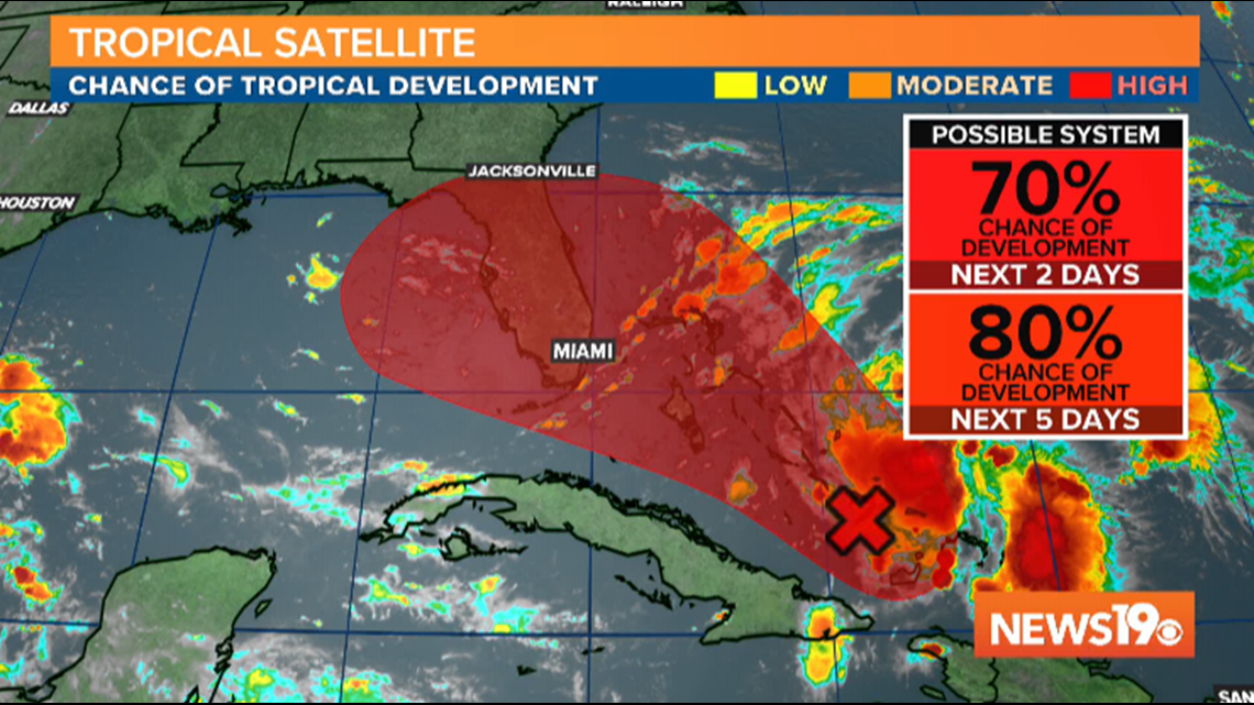 Invest 95L: Possible tropical storm in the southeastern US | wltx.com